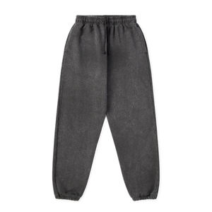 Vente en gros personnalisée 100% tissu en coton pour pantalon de survêtement évasé 3D impression bouffante polaire pour hommes pantalons de survêtement empilés pantalons de survêtement en gros - Product Image 1