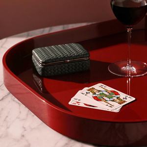 Plateau en laque délicat, élégant plateau de service laqué, organisateur de présentation durable pour table moderne et décoration intérieure - Product Image 6