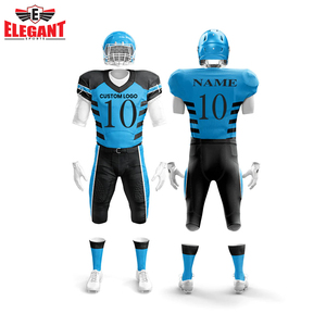 Uniforme de fútbol americano de diseño personalizado de alta calidad, manga corta, transpirable, de talla grande, función de impresión por sublimación, nombre del equipo - Product Image 3