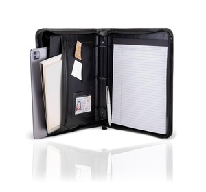 Chuyên nghiệp Nâu PU da B4 kích thước đa năng <span class=keywords><strong>Zip</strong></span> thư mục tập tin 20 lá tổ chức Kinh Doanh Cá nhân các cuộc họp thuyết trình - Product Image 4