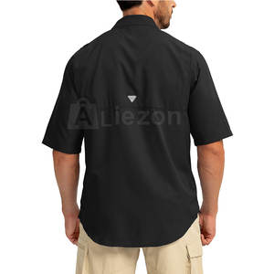 เสื้อยืดตกปลาแขนครึ่งระบายอากาศออกแบบโลโก้ได้ตามต้องการสำหรับผู้ชาย - Product Image 3