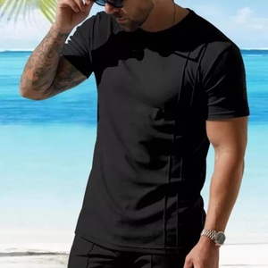 Nuevos conjuntos de pantalones cortos de ropa de calle de verano de algodón para hombres, estilo suelto, 2 piezas, camiseta y pantalones cortos, conjunto informal de Hip Hop para hombres con estampado de sudor - Product Image 4