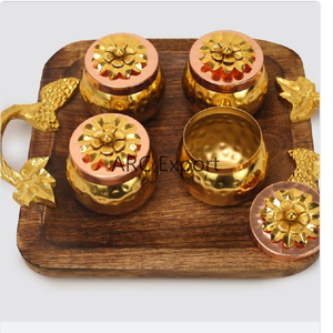 Design fantaisie martelé or poli chocolat et Dessert plateaux de service Table plateau à chocolat décoratif et plateau à vendre - Product Image 2