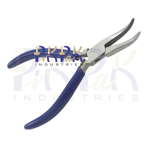 คีมปากห่วงโซ่จมูกด้ามพีวีซี140มม. ปากเรียบสปริงใบคู่สำหรับจับจีบทำเครื่องประดับห่วง - Product Image 4