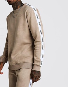 Pantalon de survêtement et sweat à capuche surdimensionné Baggy Blank survêtement unisexe Streetwear 450gsm poids lourd 2 pièces ensemble jambe droite - Product Image 1