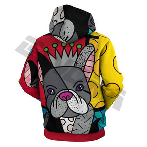 เสื้อฮู้ดกันน้ำแบบสวมหัวสำหรับผู้ชาย คุณภาพสูง สั่งทำได้ ลายพิมพ์แบบซับลิเมชั่น ผ้าฟลีซ สำหรับฤดูหนาว ลายเรียบ - Product Image 2