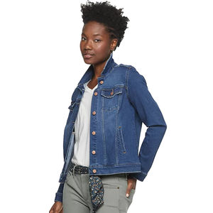 Chaqueta Vaquera de Algodón para Mujer, Forro de Poliéster, Color Sólido, Tejido de Punto Moderno, Transpirable, Venta al por Mayor, MOQ Bajo, Temporada de Invierno, Personalizable - Product Image 6