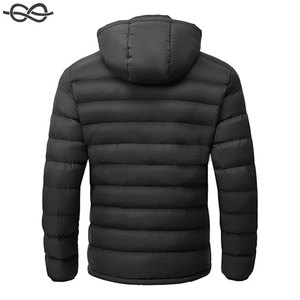 Veste matelassée légère pour hommes Manteau d'hiver décontracté à capuche résistant à l'eau avec capuche isolée pour le ski de voyage - Product Image 2