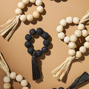 บ้านไร่ไม้แหวนผ้าเช็ดปากลูกปัดชนบทผู้ถือแหวนผ้าเช็ดปากชุดสำหรับตกแต่งตารางผลิตในเวียดนาม - Product Image 5