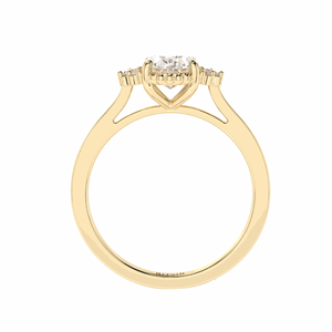 Anillo de Compromiso con Diamante Ovalado de 3.00ct Cultivado en Laboratorio, en Oro Rosa de 14K con Engaste de Puntas, para Ella - Product Image 6
