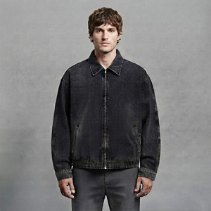 High Quality <b>Custom</b> Made 100% Cotton 14 OZ Long sleeve Winter casual wear <b>Denim</b> <b>Jacket</b> with <b>Custom</b> Embroidery Logo Men <b>jacket</b> - Product Image 1