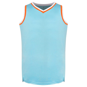 Camiseta de baloncesto en blanco de secado rápido transpirable de tela al por mayor camiseta de práctica de baloncesto de diseño personalizado - Product Image 1