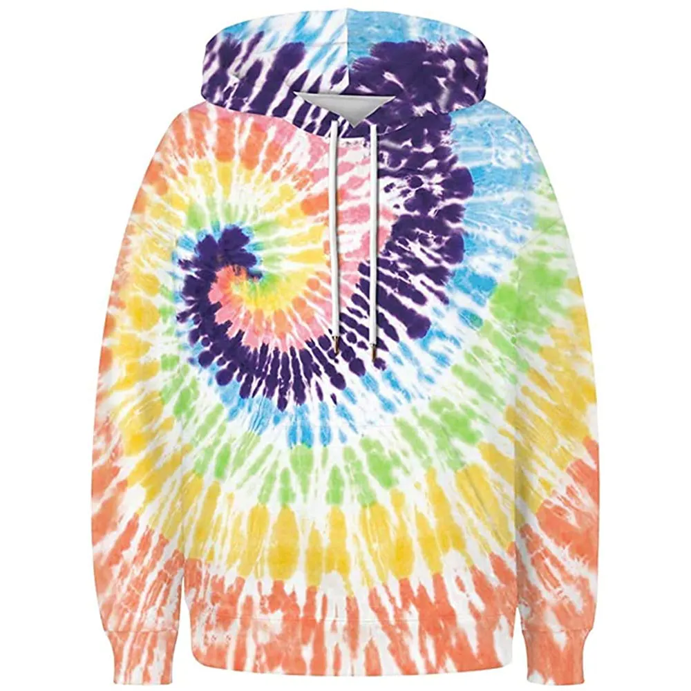 Nhà Máy Giá Áo Và Áo Nỉ Tye Nhuộm Hoodies Mens/Womens Tie Dye 100% Bông Terry Áo Thun Tie Dye Áo