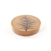Set de table en liège naturel écologique, sous-verre rond en liège