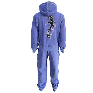 Ensemble sweat-shirt à capuche et pantalon de survêtement inversé pour hommes avec logo imprimé personnalisé survêtement uni à points contrastés survêtement en coton unisexe ensembles de joggers - Product Image 1