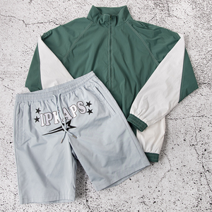 Veste coupe-vent d'hiver en coton imperméable pour homme, deux pièces, avec short patchwork et logo personnalisé éco-responsable - Product Image 2