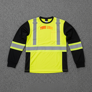 T-shirt de travail haute visibilité en polyester imperméable certifié ANSI Classe 2 EN ISO 20471 avec LED réfléchissante Flash 2 – Vente en gros - Product Image 1