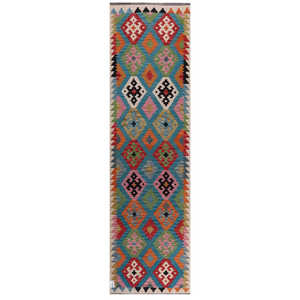 Tapis de couloir Maimana Afghanistan Kilim 298 x 84 cm - Product Image 1