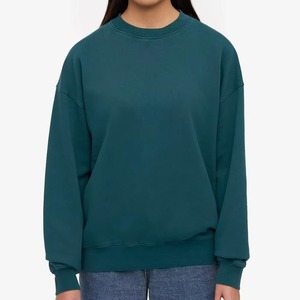 Women Embroidered <b>Long</b> Oversized Mockneck <b>Sweatshirt</b> Autumn Winter Trendy Street Style Casual Soft Warm Daily Wear - Product Image 1