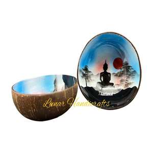 Bols de noix de coco en laque écologique légère vaisselle de conception moderne antique faite à la main pour l'exportation en vrac - Product Image 4