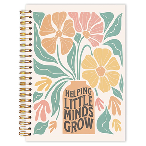 Carnet à spirales avec motif floral, cadeau pour enseignant, bloc-notes, cadeau de remerciement pour enseignant, carnet d'écriture, carnets à spirales - Product Image 1