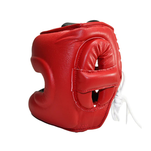 Nouvelle conception, protège-tête de boxe en cuir durable, poignées, protection intégrale du visage, logo personnalisé, léger, entraînement, sparring - Product Image 4