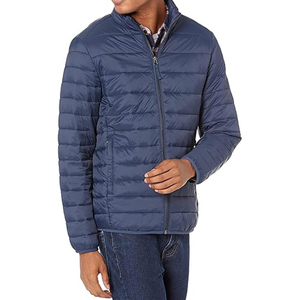 Chaqueta de invierno para exteriores para hombre, cálida, con cuello levantado, a prueba de viento y ligera, chaqueta de plumón de ganso de poliéster de alta calidad - Product Image 1