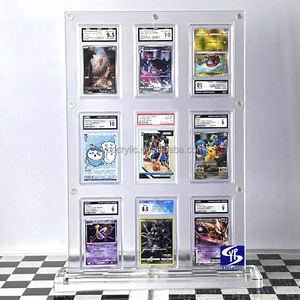 Cadre de carte graduée transparent personnalisé SYP pour Pokémon - Pikachu Neo Genesis # Support d'affichage pour 70 <span class=keywords><strong>cartes</strong></span> <span class=keywords><strong>PSA</strong></span> avec aimant puissant, support en acrylique à 9 emplacements - Product Image 3