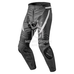 Pantalon de moto pour homme en cuir et toile de haute qualité 100%, service personnalisé OEM, manches longues, imperméable et respirant - Product Image 1