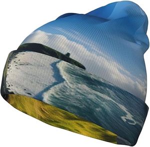 Gorro de Punto Unisex sin Visera, Estilo Irlandés, con Estampado de las Cataratas del Condado de Clare, Cálido para Invierno, para Hombres y Mujeres, para Viajes - Product Image 1