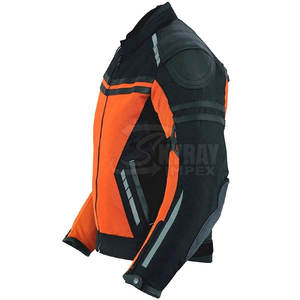 Chaqueta de cuero para moto Soporte trasero Motocicleta Auto Racing Wear Hombres Cantidad Chaqueta de cuerpo personalizada - Product Image 2