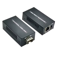 Convertisseur de média Ethernet Gigabit Mini YUNVO 1000 Mbps, 1 emplacement SFP, 1 RJ45 1000Base-X vers 1000Base-T, Plug and Play pour caméra IP FTTH