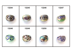 Nouvelles perles de bague en verre de feuille d'argent de taille moyenne pour la fabrication de bijoux bague en verre de feuille d'argent de taille moyenne de style unique pour les décorations - Product Image 2