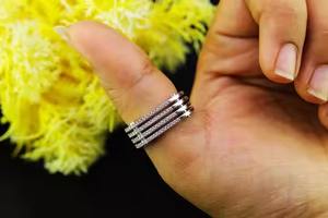 925 argent unisexe multicouche grosse bague de pouce plaqué rhodium délicat Original Moissanite diamant élégant cadeau pour lui elle - Product Image 6