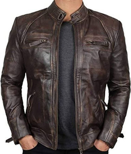 Custom Front Winter Street Style Stand High Quality <b>Leather</b> <b>Men</b> <b>Jacket</b> Eco-Friendly Breathable Wholesale Price Top Selling - Product Image 6