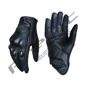 Gants de moto en cuir respirants et antidérapants pour sports de plein air, unisexes, à doigts complets, avec fermeture à boucle en polyuréthane - Product Image 5