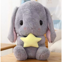 Peluches super douces couleur gris lapin, rembourrage en coton PP, sacs en tissu mignons, anti-stress, Pâques, 8 pouces, unisexe, pour les âges 8-13 ans, ODM