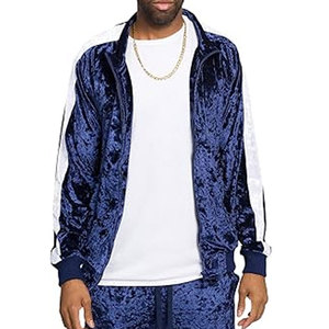 Conjunto Deportivo de 2 Piezas para Hombre, Chaqueta y Pantalones de Forro Polar con Cierre, Estilo Casual para Invierno - Product Image 1