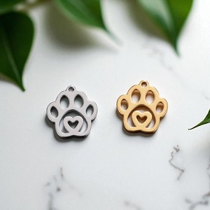 Charmes de patte d'animal faits à la main en argent sterling pendentif personnalisable faisant des bijoux - Product Image 3