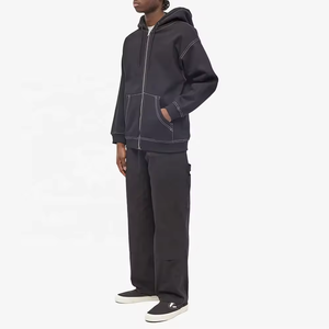 เสื้อมีฮู้ดปรับแต่งซิปได้ผ้าคอตตอนผ้าเกล็ดปลาขนาดใหญ่พิเศษ400 420 100% 500gsm - Product Image 6