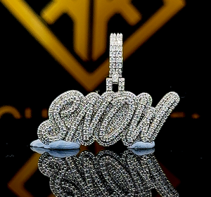 Pendentif Hip Hop Lettre Personnalisée pour Homme Bijoux de Glace Moissanite avec Votre Lettre pour Enfants - Product Image 1