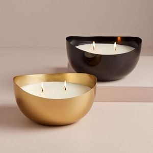Matte finished metal candle jars perfect for modern candle makers providing steady bright <b>flame</b> and soft ambient <b>lighting</b> - Product Image 6