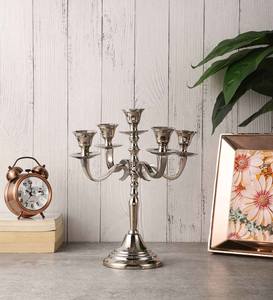 Bougeoir à 5 bras Vaisselle en fonte d'aluminium Bougeoirs et candélabres Anniversaire Fêtes d'anniversaire Objet décoratif Exportation - Product Image 3