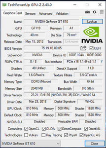 Oyun masaüstü uygulaması için soğutma fanı yeni gaminggpu GPU ile GT610 2G masaüstü VGA grafik kartı - Product Image 5