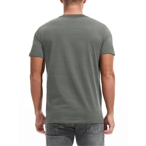 T-shirt pour homme de qualité supérieure, 100% coton, col rond, design tendance, coupe ajustée, t-shirts unis, hauts pour homme, t-shirts à manches courtes pour homme - Product Image 2