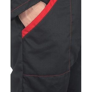 CBF Balducci Group S.p.A. Combinaison de travail durable multi-poches, élégante, noire/rouge, vêtements de travail polyvalents, 65% polyester, 35% coton - Product Image 3