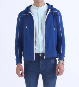 Sudadera con capucha y cremallera con logotipo personalizado Moda Slim Fit Streetwear Sudadera deportiva para hombres - Product Image 5