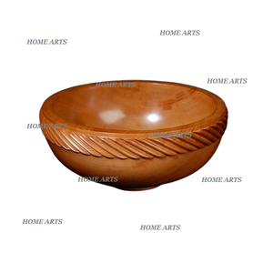 Design attrayant bol à dessert en bois forme ronde taille personnalisée fruits bol de service du fabricant en Inde - Product Image 2