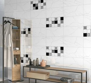 Azulejos de porcelana rectificados Pure White 12x24 de alta densidad, resistentes al agua, para diseño moderno de cocinas y baños. - Product Image 4