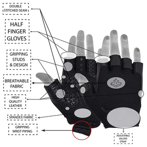 Guantes deportivos de poliéster transpirables para hombres, entrenamiento físico, entrenamiento, protección Uv, muñeca, guantes de levantamiento de pesas - Product Image 2